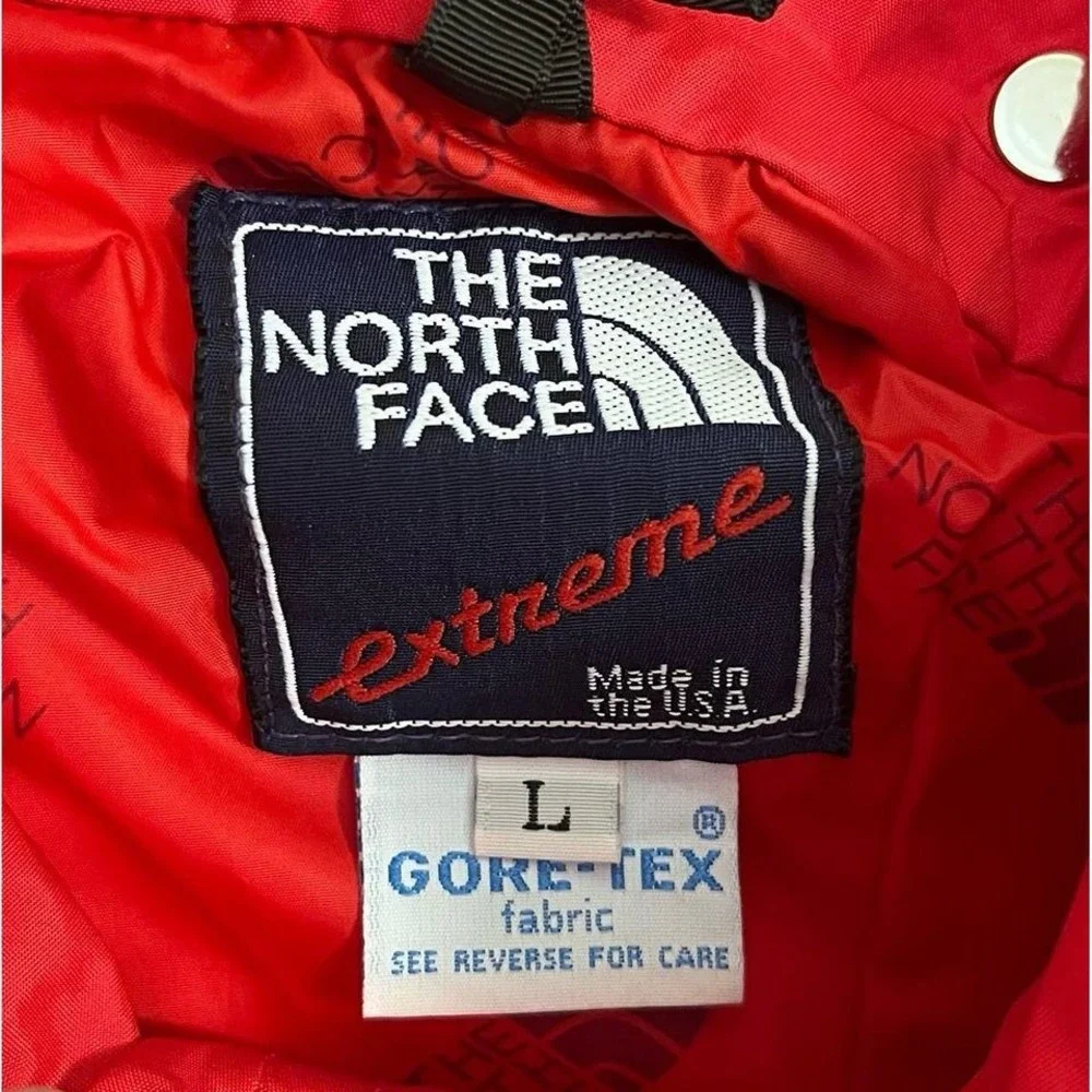 The North Face Extreme Jacket L Red‎ Gore-Tex USA Made Vintage 90s Hooded Coat